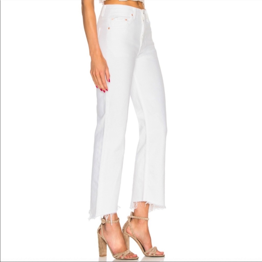 GRLFRND Dahl White Raw Hem Denim Size 26